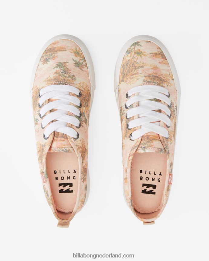 Billabong vrouwen puebla canvas platform schoenenkarnemelk 4D20H2505