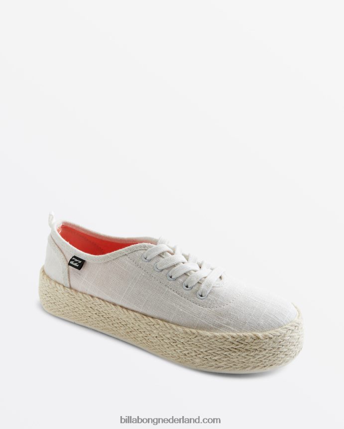 Billabong vrouwen puebla canvas platform schoenenwit 4D20H2509