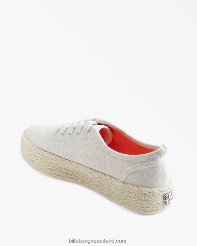 Billabong vrouwen puebla canvas platform schoenenwit 4D20H2509