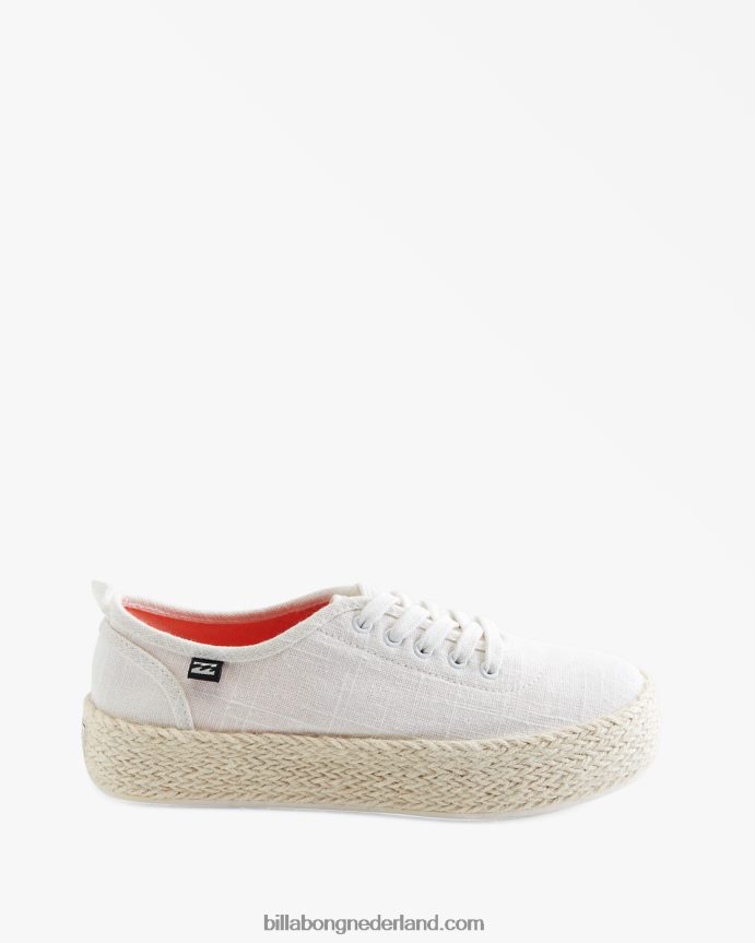 Billabong vrouwen puebla canvas platform schoenenwit 4D20H2509