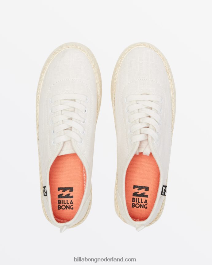 Billabong vrouwen puebla canvas platform schoenenwit 4D20H2509