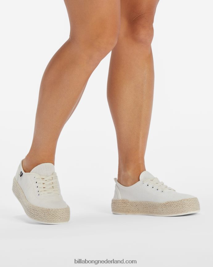 Billabong vrouwen puebla canvas platform schoenenwit 4D20H2509
