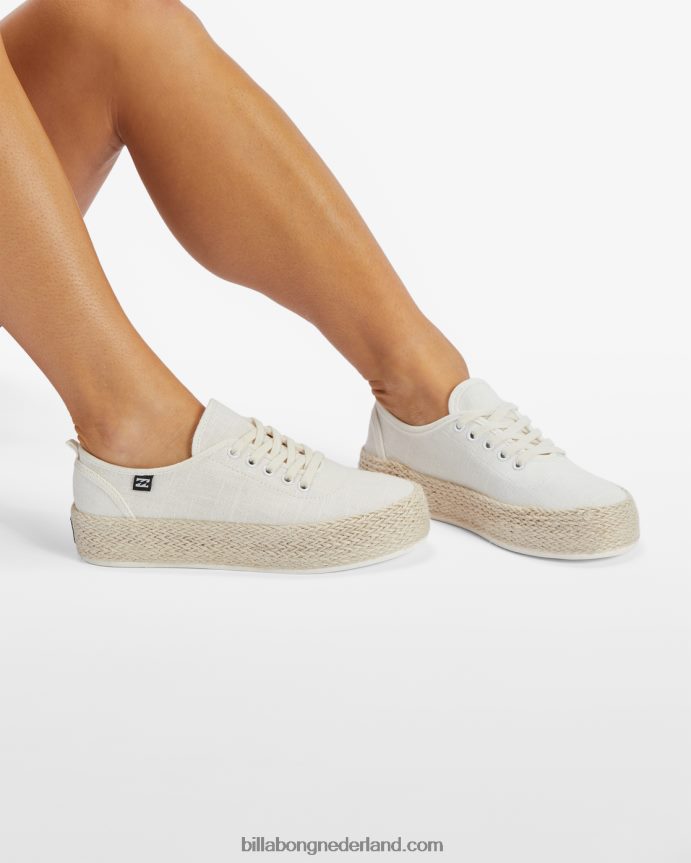 Billabong vrouwen puebla canvas platform schoenenwit 4D20H2509
