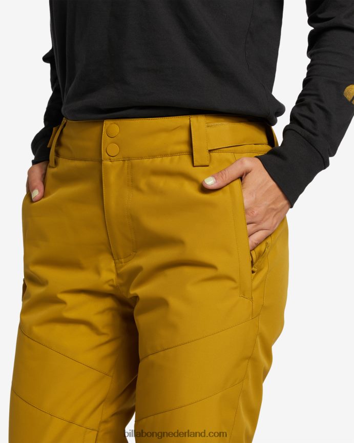 Billabong vrouwen a/div malla geïsoleerde sneeuwbroekvers mos 4D20H2551
