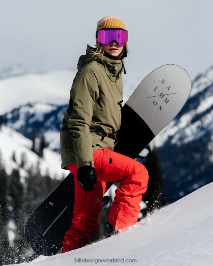 Billabong vrouwen nela geïsoleerde sneeuwbroekvuur rood 4D20H2564