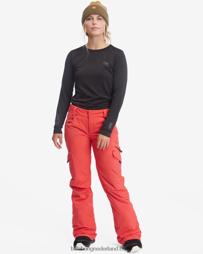 Billabong vrouwen nela geïsoleerde sneeuwbroekvuur rood 4D20H2564