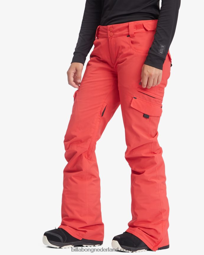 Billabong vrouwen nela geïsoleerde sneeuwbroekvuur rood 4D20H2564