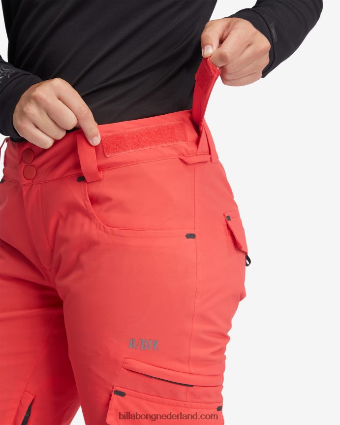 Billabong vrouwen nela geïsoleerde sneeuwbroekvuur rood 4D20H2564