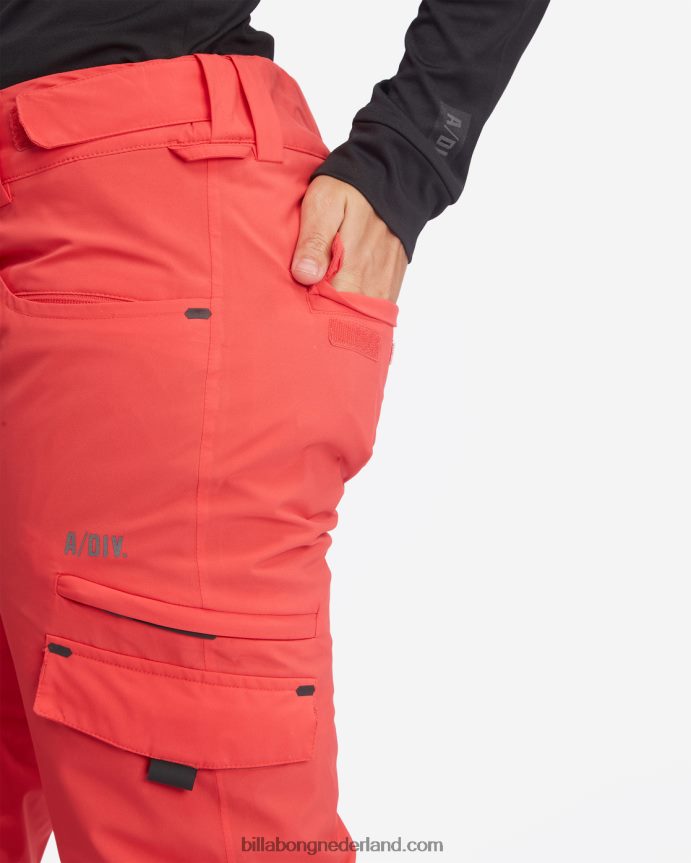 Billabong vrouwen nela geïsoleerde sneeuwbroekvuur rood 4D20H2564