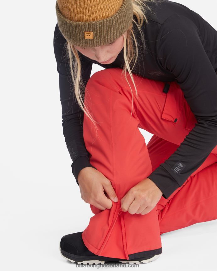 Billabong vrouwen nela geïsoleerde sneeuwbroekvuur rood 4D20H2564