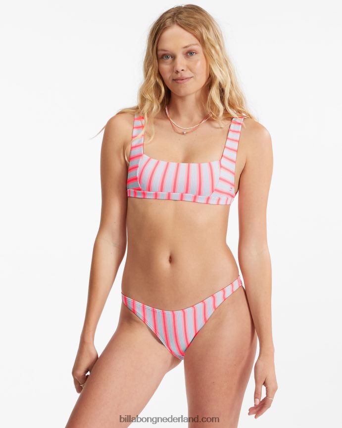 Billabong vrouwen Tropisch laag uitgesneden bikinibroekje met surfstrepenochtend hemel 4D20H1581