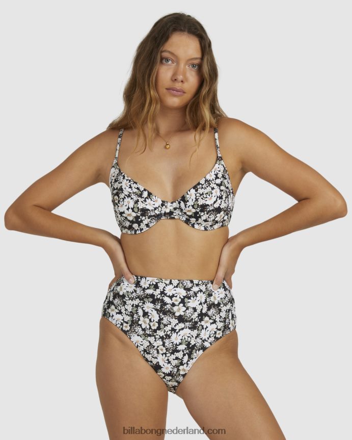 Billabong vrouwen bliss fall hoog retro bikinibroekjezwart 4D20H1598
