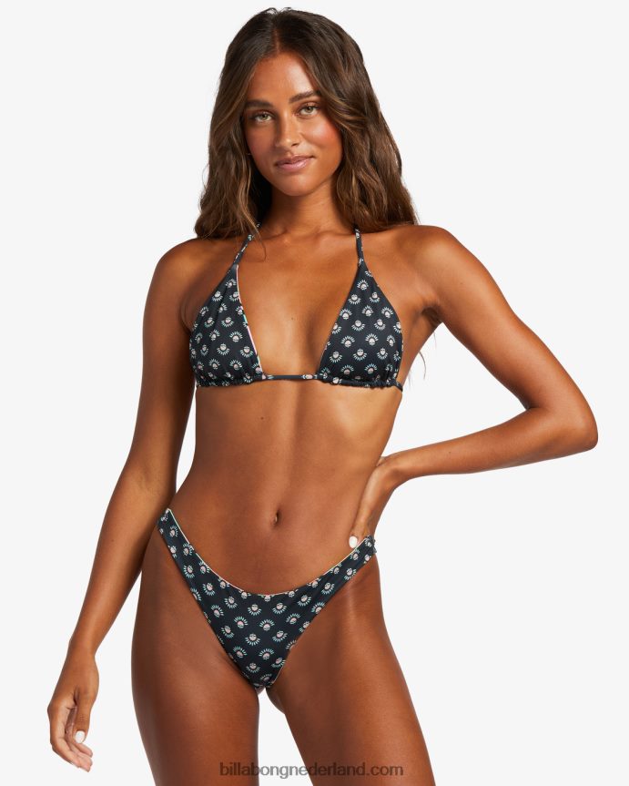 Billabong vrouwen don't trip tanga schraal bikinibroekjezwarte kiezelsteen 4D20H1239