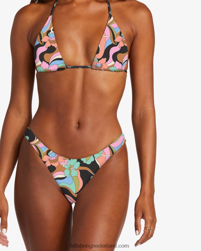 Billabong vrouwen don't trip tanga schraal bikinibroekjezwarte kiezelsteen 4D20H1239