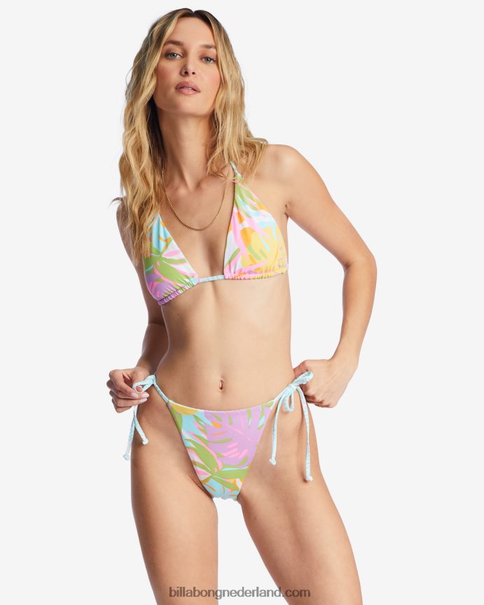 Billabong vrouwen dreamland rev havana omkeerbaar bikinibroekje met gestrikte zijkantenmulti 4D20H1422