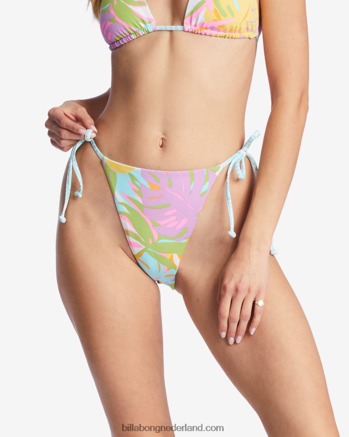Billabong vrouwen dreamland rev havana omkeerbaar bikinibroekje met gestrikte zijkantenmulti 4D20H1422