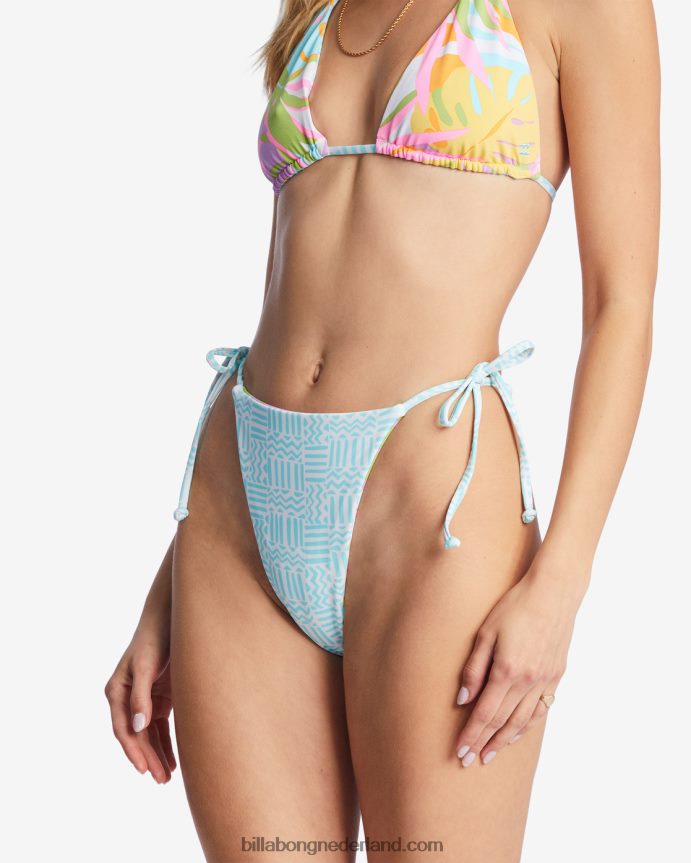 Billabong vrouwen dreamland rev havana omkeerbaar bikinibroekje met gestrikte zijkantenmulti 4D20H1422