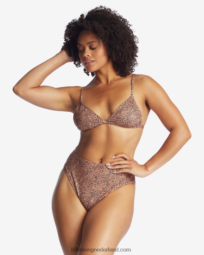 Billabong vrouwen hidden shore high maui bikinibroekje met hoge tailletoffee 4D20H1659