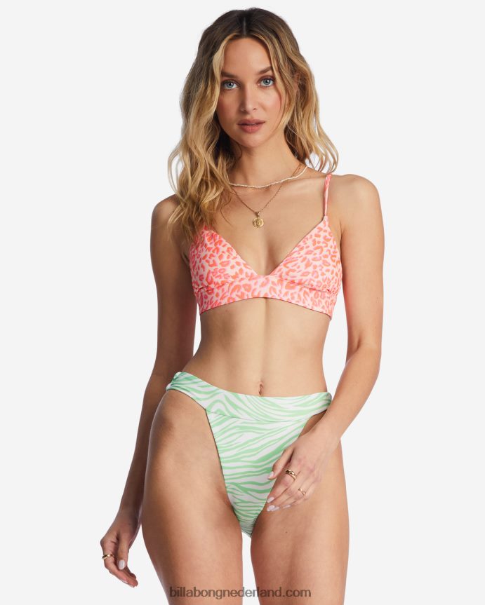 Billabong vrouwen lei low rev banded hike omkeerbaar bikinibroekjemulti 4D20H1462