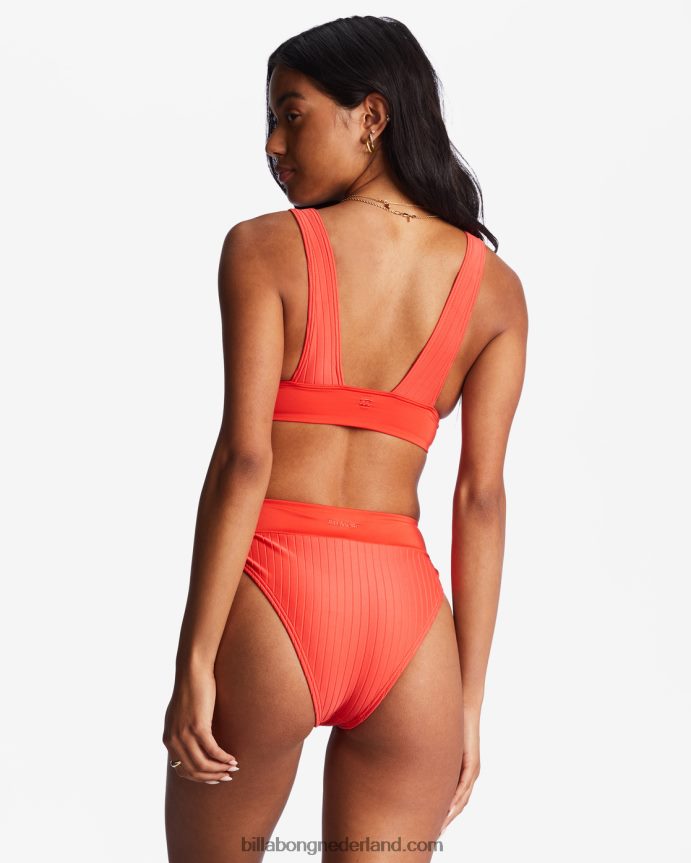 Billabong vrouwen line up bikinibroekjeheldere papaver 4D20H1483