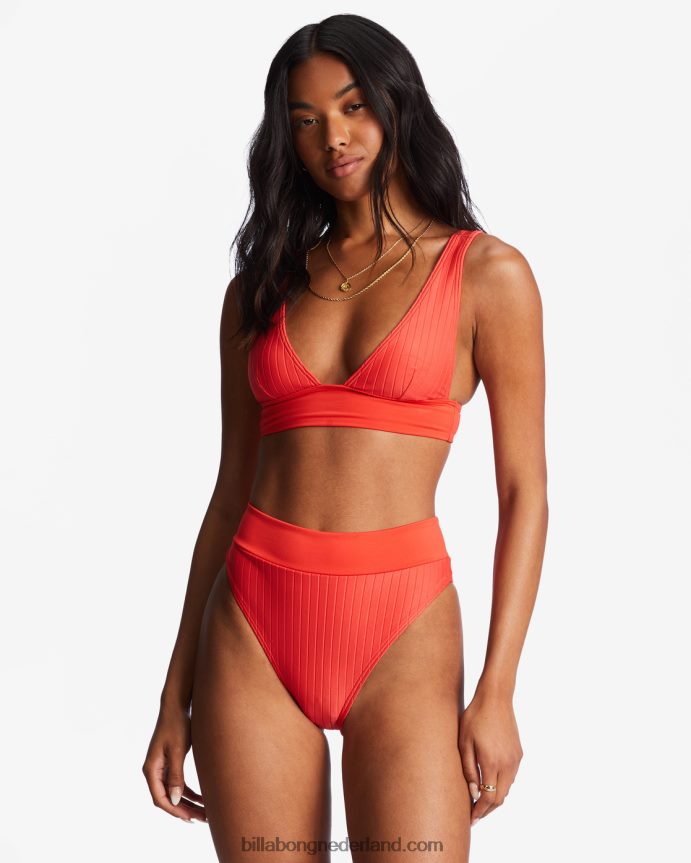 Billabong vrouwen line up bikinibroekjeheldere papaver 4D20H1483