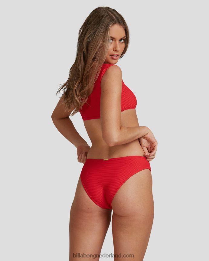 Billabong vrouwen lovedays bondi bikinibroekje - steph claire smithfeest rood 4D20H1748