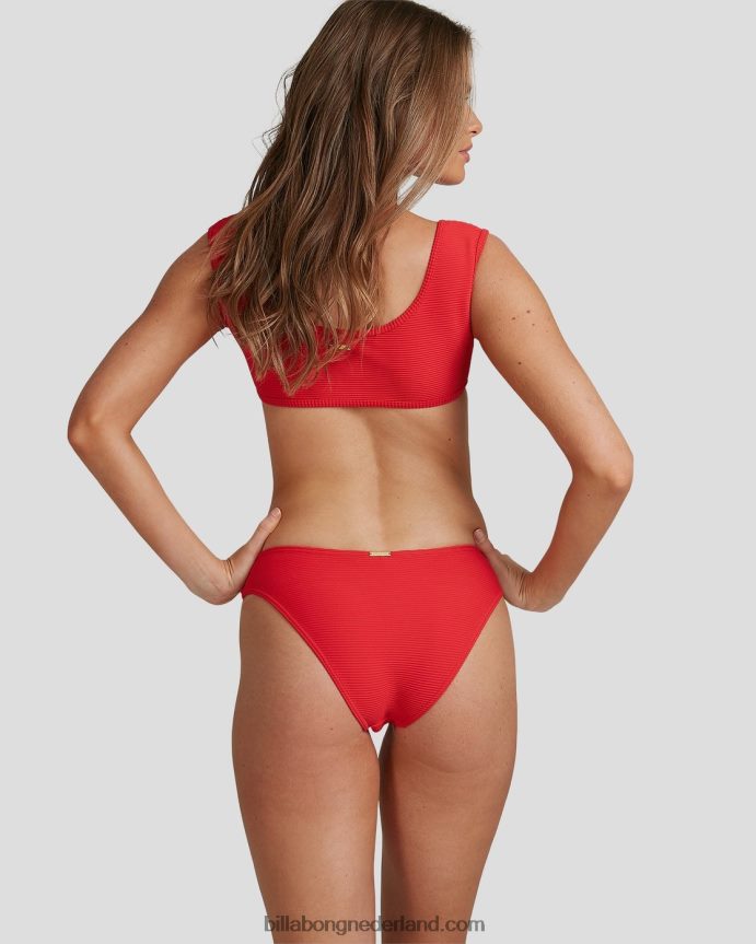 Billabong vrouwen lovedays bondi bikinibroekje - steph claire smithfeest rood 4D20H1748