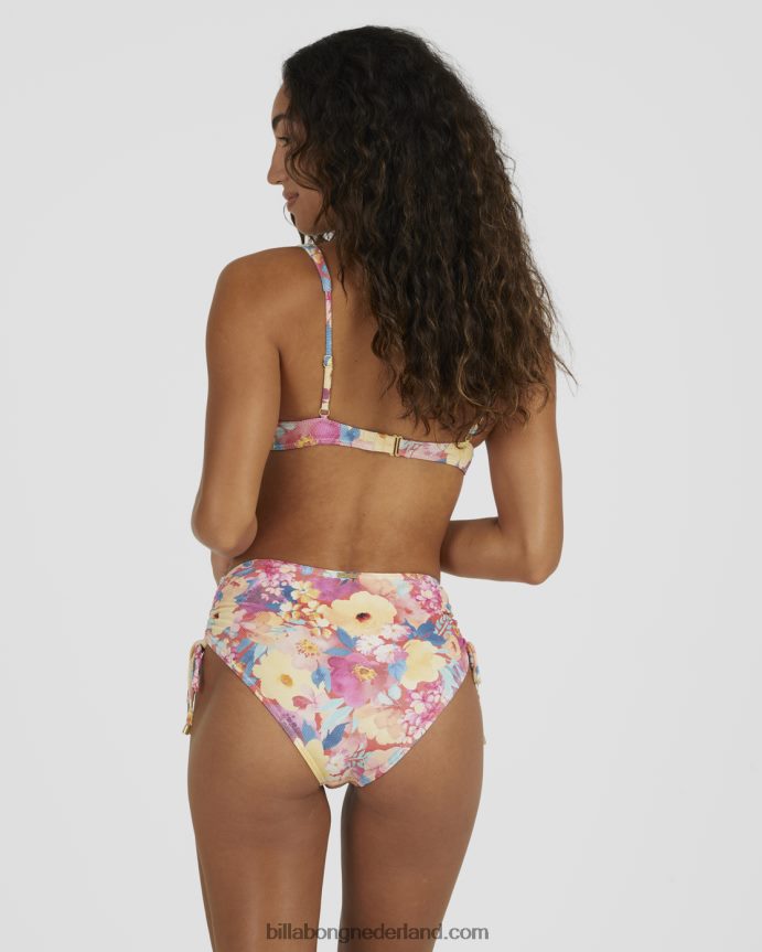 Billabong vrouwen summer bliss retro bikinibroekje met ruchesrood 4D20H1518