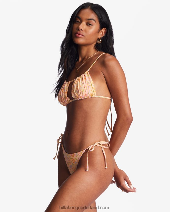Billabong vrouwen sweet oasis maya bikinibroekje met gestrikte zijkantengewassen nektar 4D20H1417