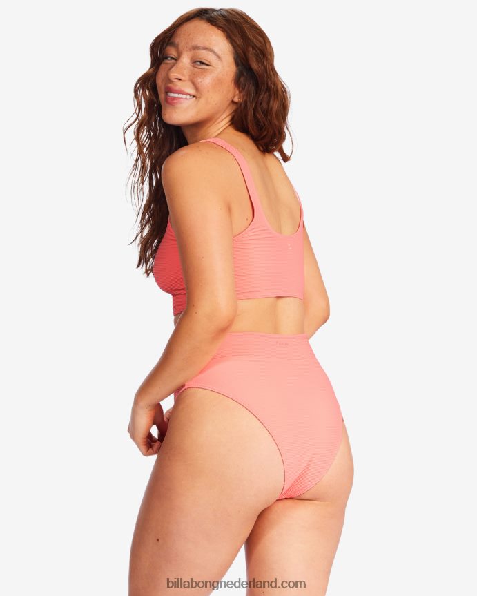 Billabong vrouwen tanlines stijgen hoog getailleerde bikinibroekjessorbet 4D20H1606
