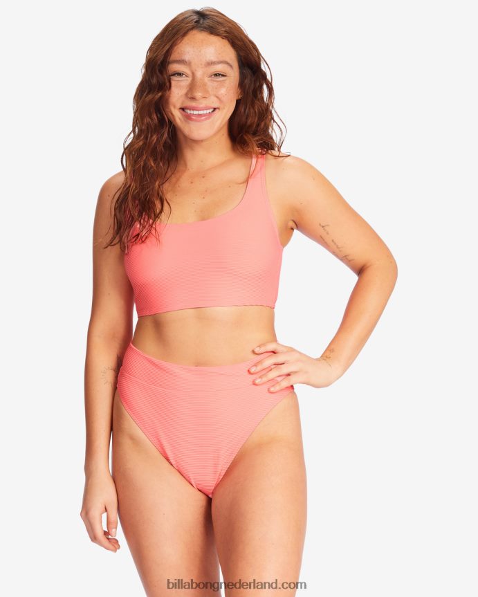 Billabong vrouwen tanlines stijgen hoog getailleerde bikinibroekjessorbet 4D20H1606