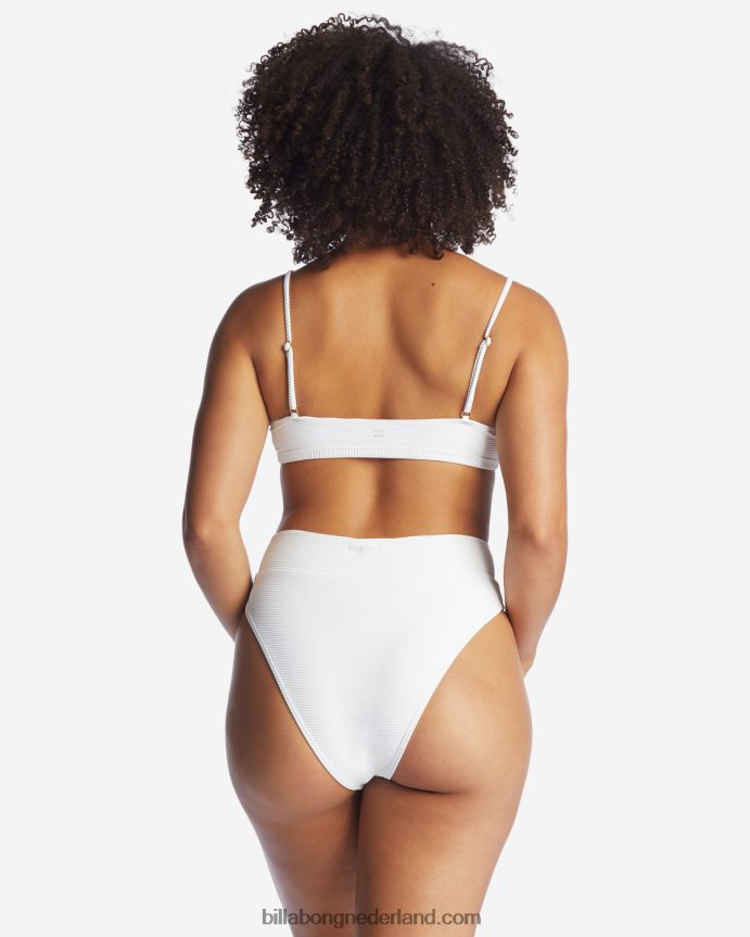 Billabong vrouwen tanlines stijgen hoog getailleerde bikinibroekjeswit 4D20H1654