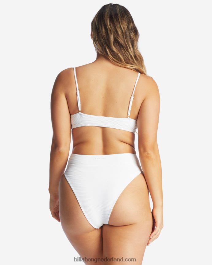 Billabong vrouwen tanlines stijgen hoog getailleerde bikinibroekjeswit 4D20H1654