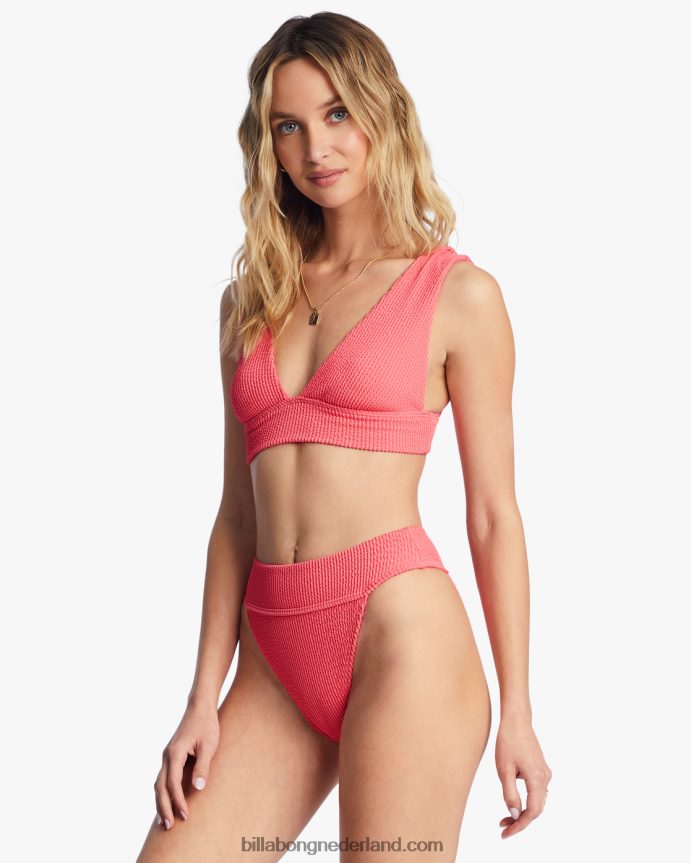 Billabong vrouwen zomer hoog aruba bikinibroekjekoraal verpletteren 4D20H1459