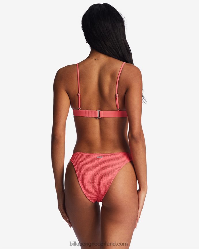 Billabong vrouwen zomerse high-hike bikinibroekjeskoraal verpletteren 4D20H1460