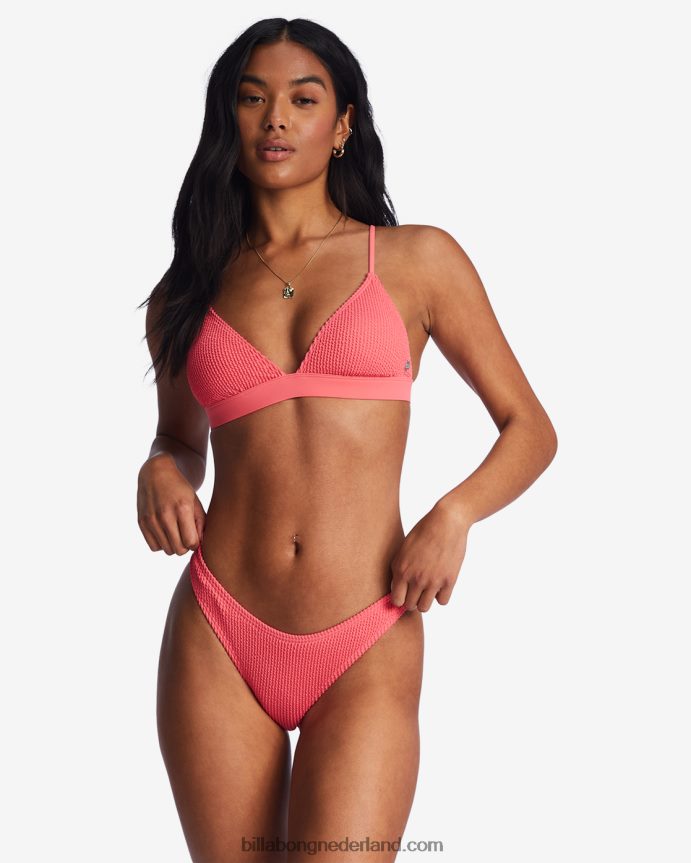 Billabong vrouwen zomerse high-hike bikinibroekjeskoraal verpletteren 4D20H1460