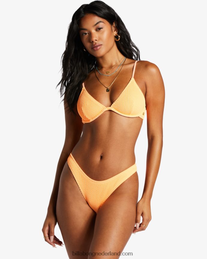 Billabong vrouwen zomerse high-hike bikinibroekjespittige mandarijn 4D20H1396