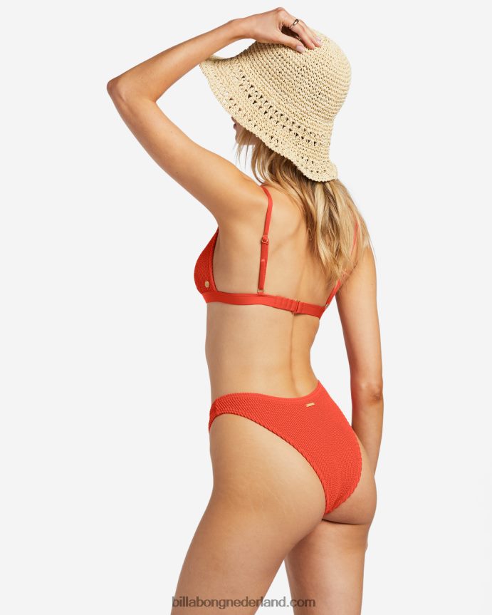 Billabong vrouwen zomerse high-hike bikinibroekjesrode aloha 4D20H1251