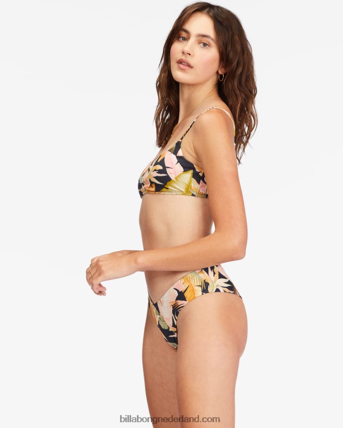 Billabong vrouwen Wave Tribe mini crop bikinitopjejungle nacht 4D20H1526