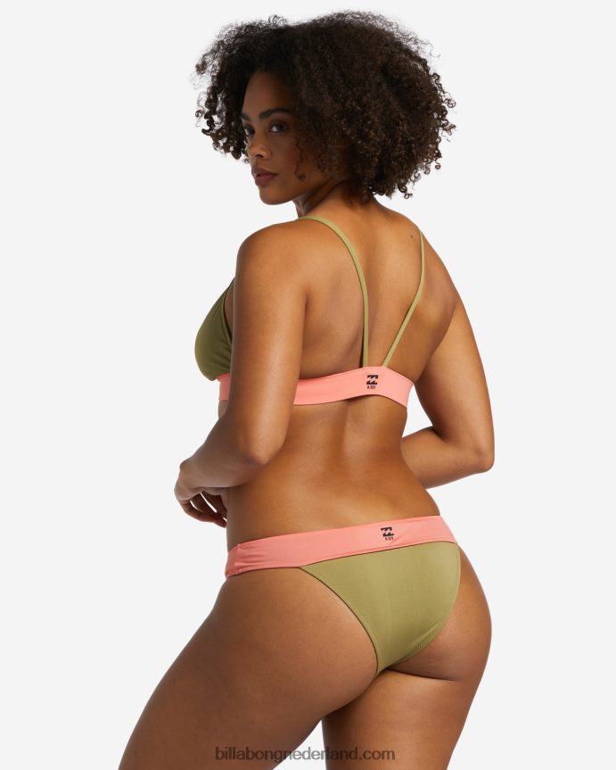 Billabong vrouwen a/div gestreept triangel bikinitopje upf 50ceder 4D20H1275