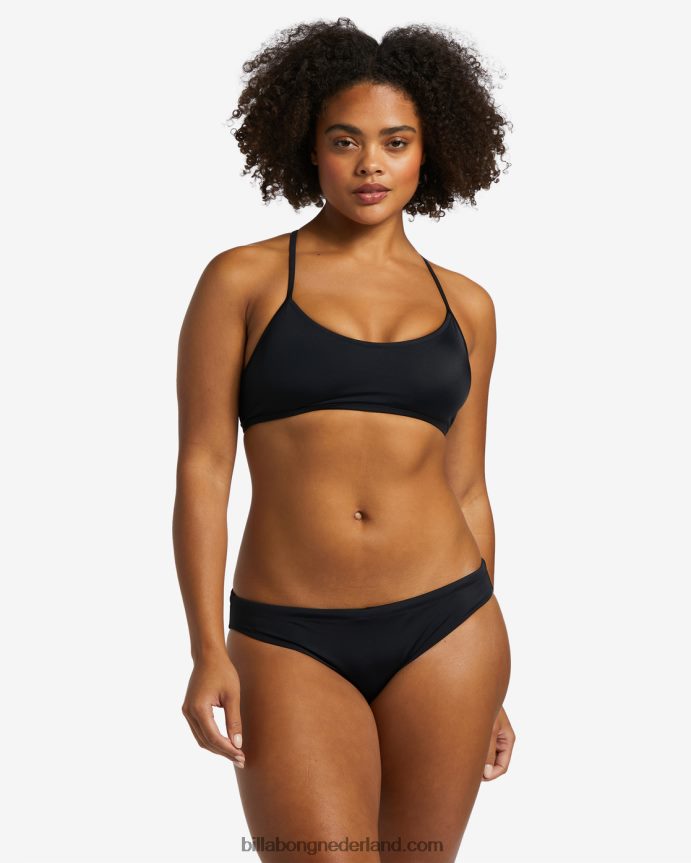 Billabong vrouwen a/div trilet bikinitopje met veterszwart 4D20H1281