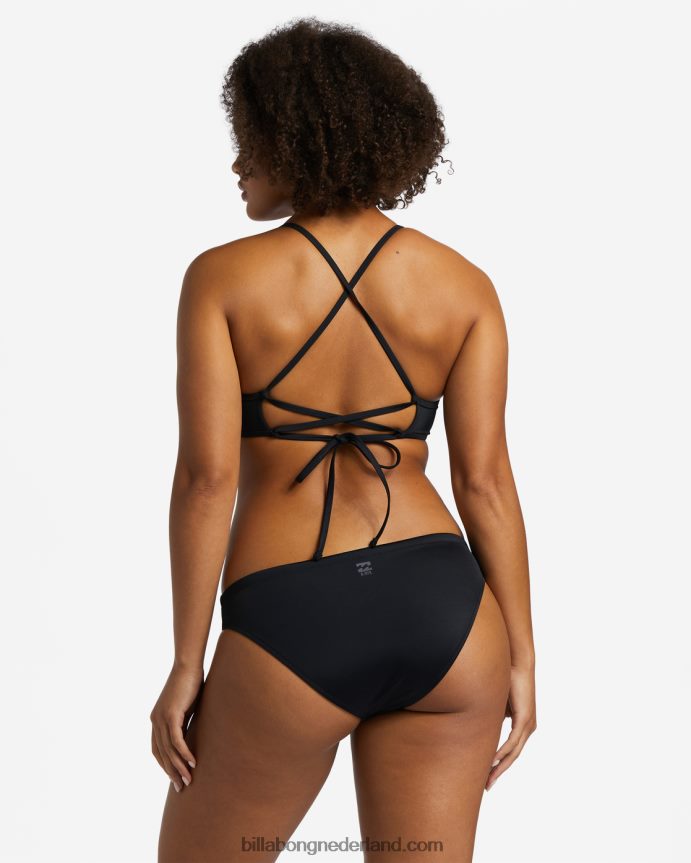 Billabong vrouwen a/div trilet bikinitopje met veterszwart 4D20H1281