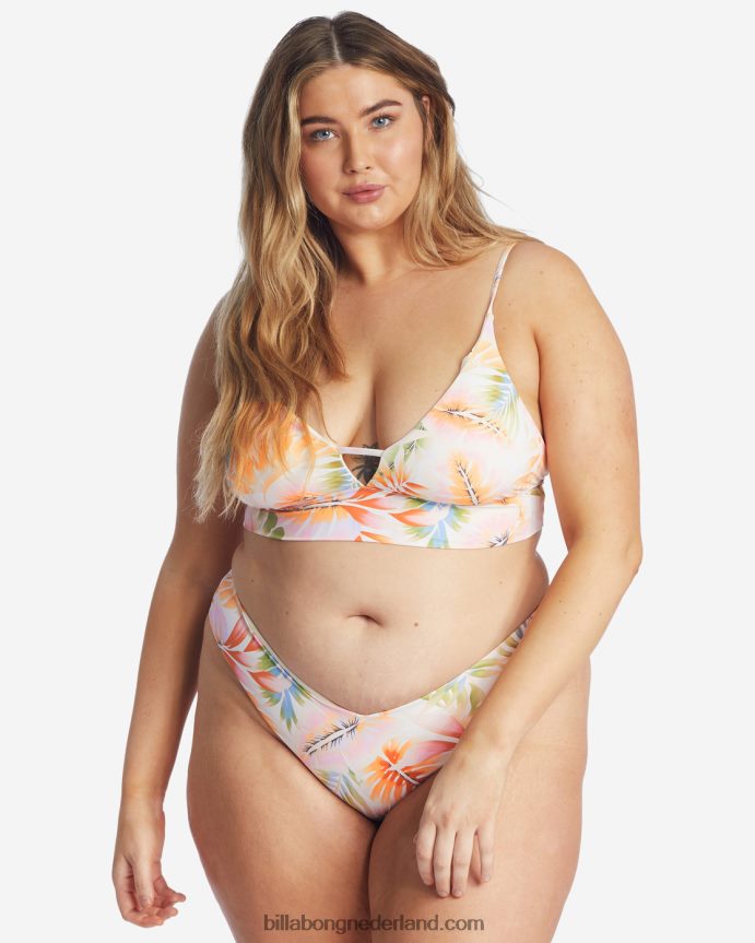 Billabong vrouwen eiland roepende bikinitop met v-halszout kristal 4D20H1657