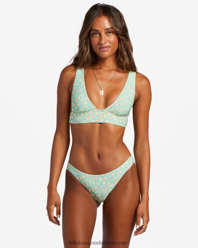 Billabong vrouwen i sea you tanlines diepuitgesneden bikinitopgroene munt 4D20H1197