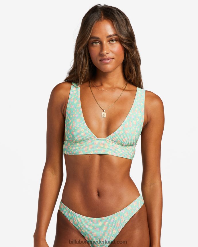 Billabong vrouwen i sea you tanlines diepuitgesneden bikinitopgroene munt 4D20H1197