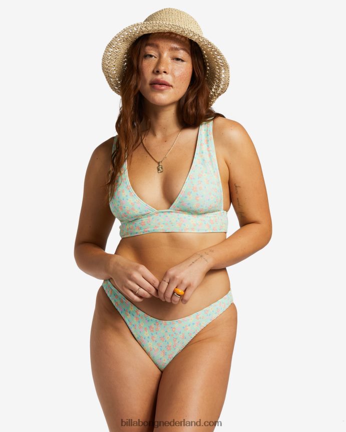 Billabong vrouwen i sea you tanlines diepuitgesneden bikinitopgroene munt 4D20H1197