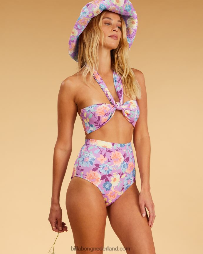Billabong vrouwen salty blonde halleys garden wrap halter bikinitopmulti 4D20H1539