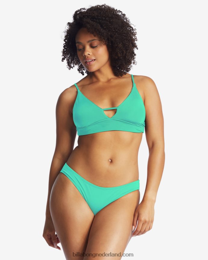 Billabong vrouwen sol searcher cami-bikinitop met v-halstropisch groen 4D20H1631