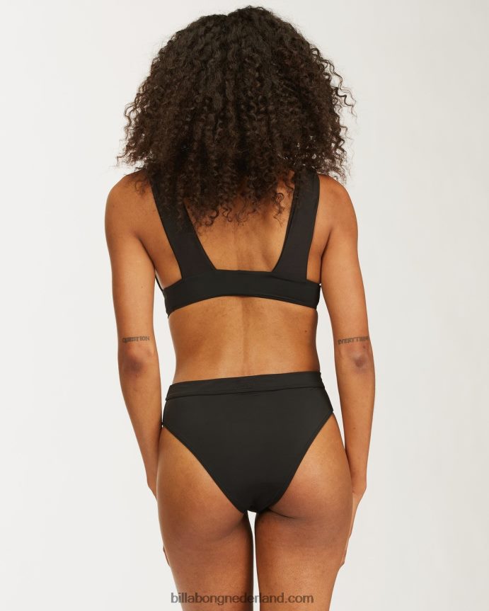 Billabong vrouwen sol searcher diepuitgesneden bikinitopzwarte kiezelsteen 4D20H1404