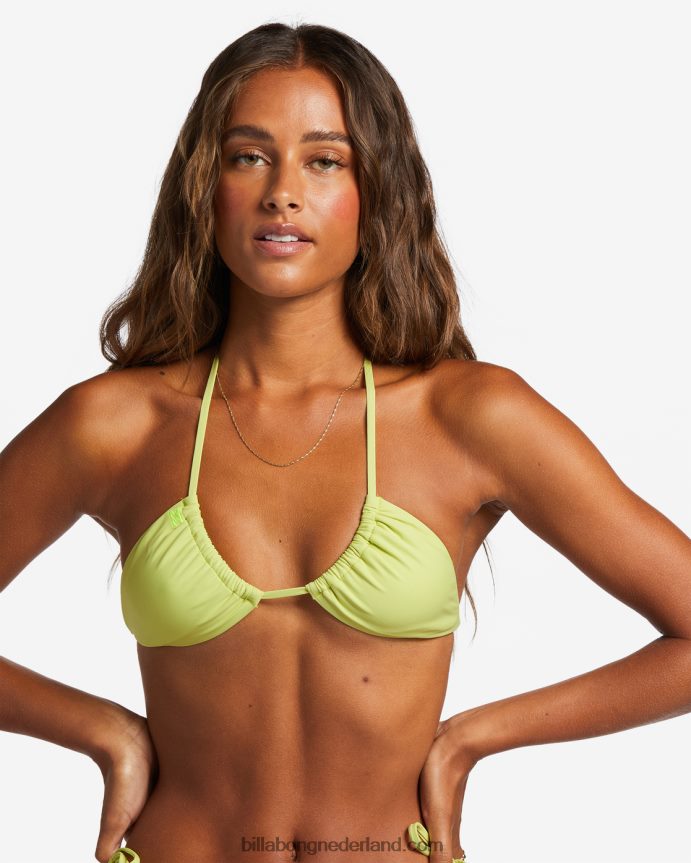 Billabong vrouwen sol searcher triangelbikini die in meerdere richtingen kan worden gedragenlichte limoen 4D20H1223